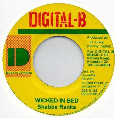

7inch Record SHABBA RANKS - Wicked In Bed NONE Digital-B Jamaica Reggae, Ska & Dub Used