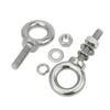 304 Stainless Steel M3 M4 M5 M6 M8 Ring Eyebolts with Nut Washer Gaksets Set Extended Bolts Marine Lifting Ring Screws and Nuts