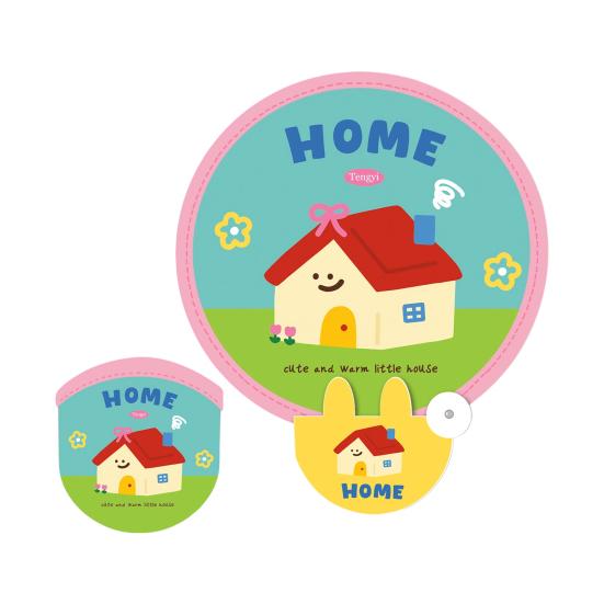Cartoon Folding Round Fan with Photography Reflector Portable Lightweight Pocket Size Outdoor Travel Camping Summer Handheld Fan