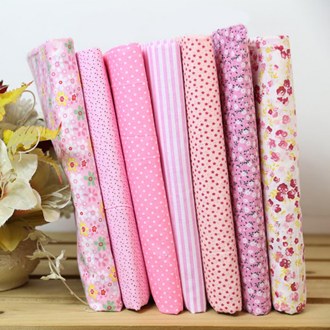 

7 шт. 25x25 см хлопковая ткань цветок в горошек комплект DIY лоскутное одеяло ткань 7pcs / Set