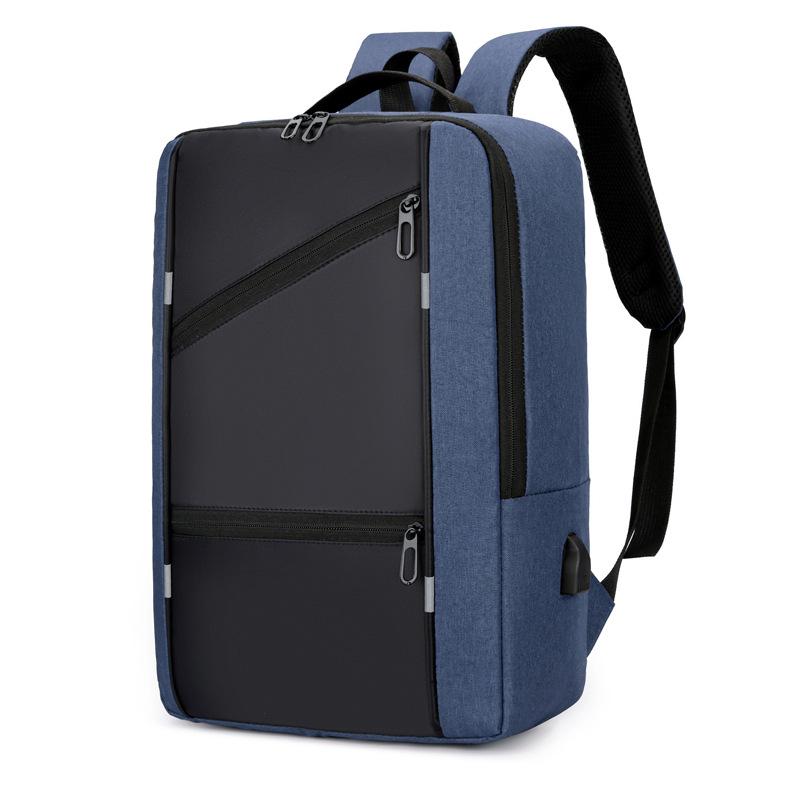 High-end Men's 15-inch Multifunctional Business Backpack with USB and Logo Printing Option
