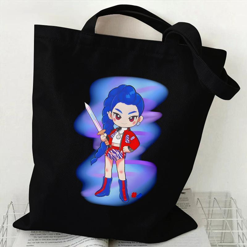 Hot sale Kpop Korean Witch Hunter Girls Group printed canvas bag for women's daily shopping bag