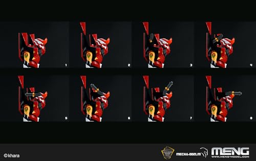 GSI Creos Monmodel Evangelion Unit-02 Ver. 1.5 Multicolor Molded Version, Approximately 47cm Tall, Non-Scale, Color-Coded Plastic Model Kit MEVA-002LM