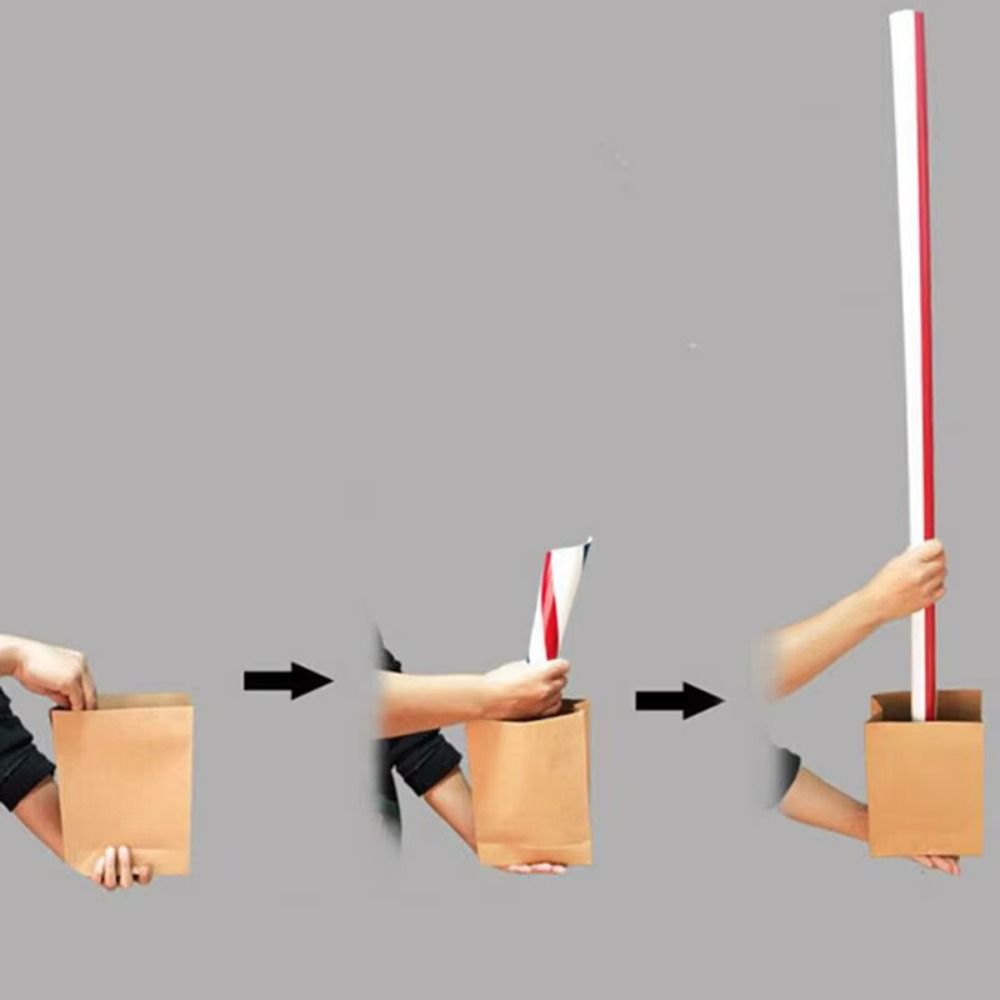 Stage Street Big Straw Magic Tricks Close-up Empty Bag Appear Straw  Magic Accessories