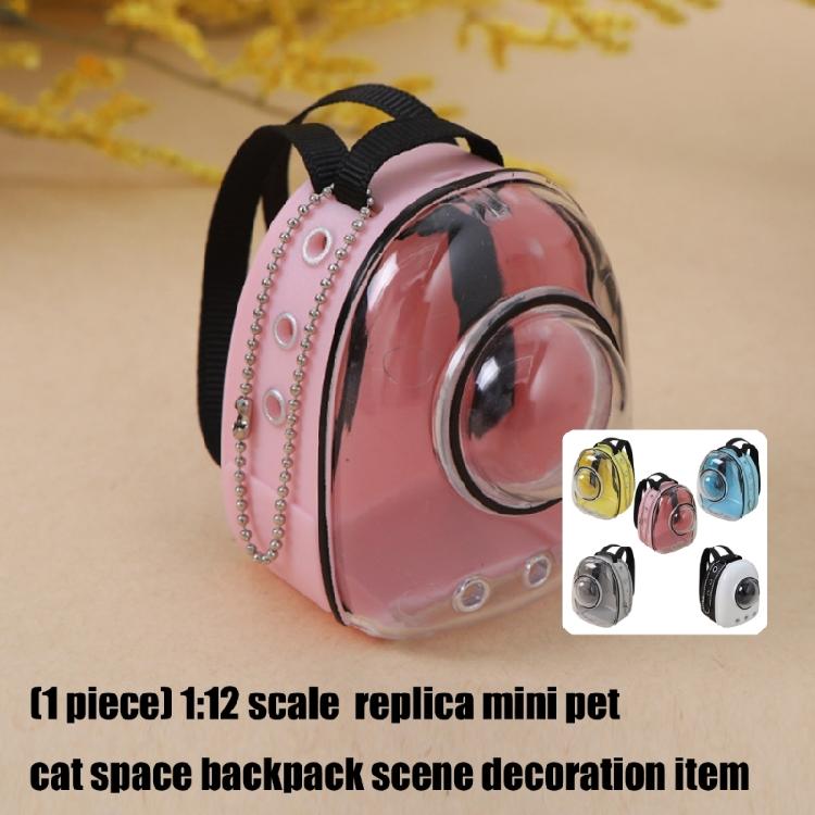 Mini-Weltraumrucksack Puppenhauszubehör Maßstab 1/12 Realistische Katzen Spielzeug Detailliertes Kunststoffdesign Für Thematische Ausstellungen