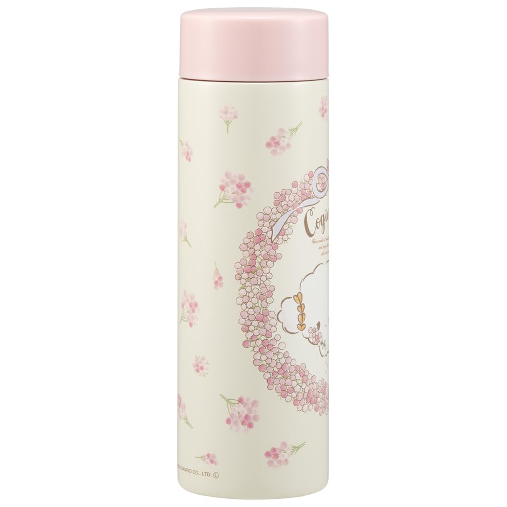 Skater Mug Bottle, Kogimyun Flower Wreath Design, 350ml, Ultra-Lightweight Stainless Steel Water Bottle, STYL4-A