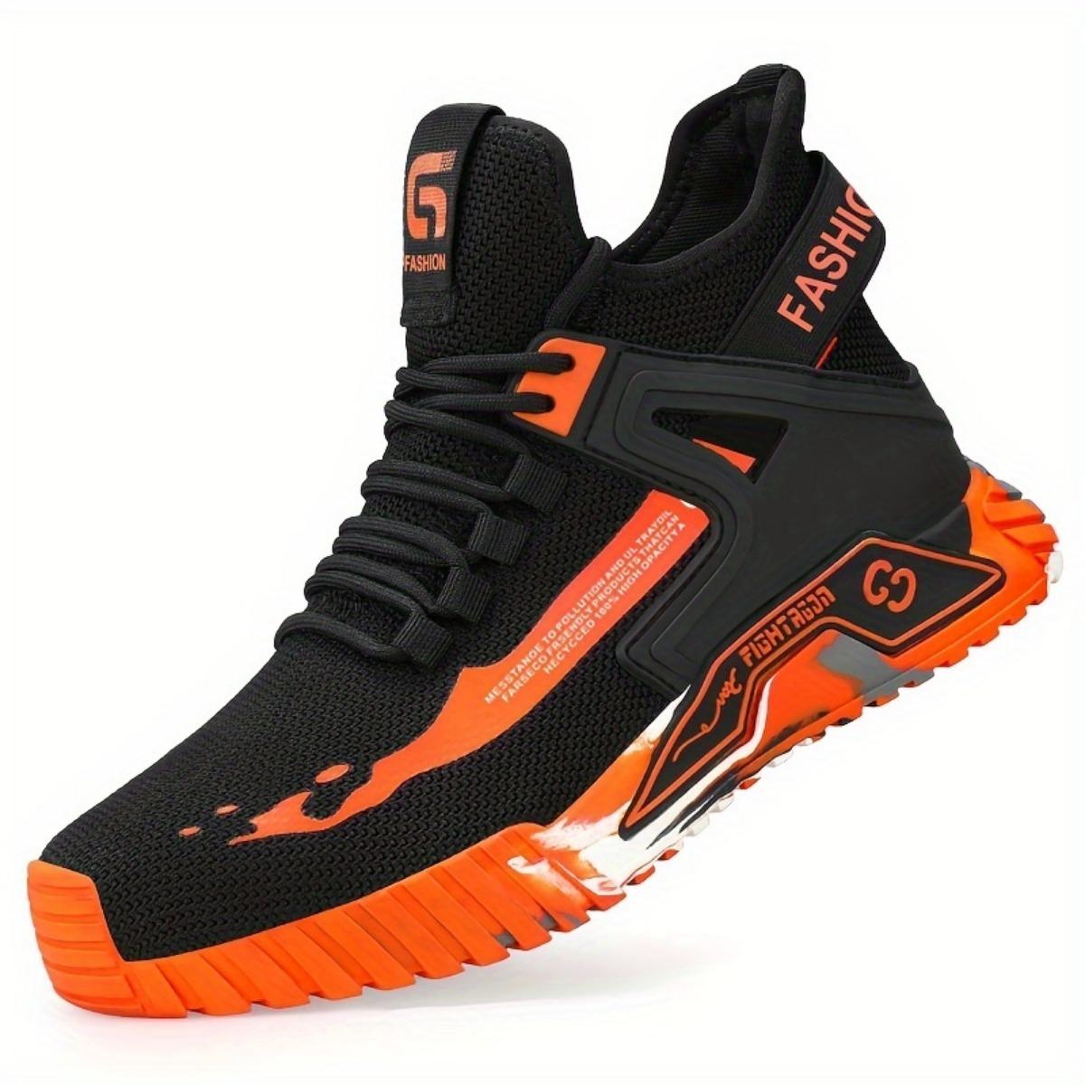 

Мужская и женская модная защитная рабочая обувь, противоударный, удобный, дышащий тканевый верх, повседневная защита носка из стали на все времена года 43 оранжевый