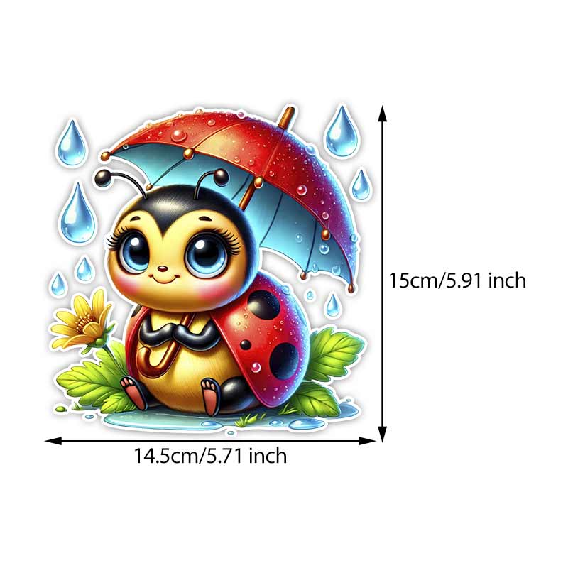 

Car Sticker Cute Ladybug Vinyl Decal Waterproof Rear Window Motorcycle Camper Bumper Truck Laptop Decoration TM390 A-15cm Longest Side