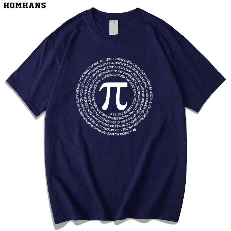 Pi Mathematical Area Formula Science Tshirt Unisexs And Unisexs Clothing Summer New Fashionable Loose Pure Cotton Printed Tshirt