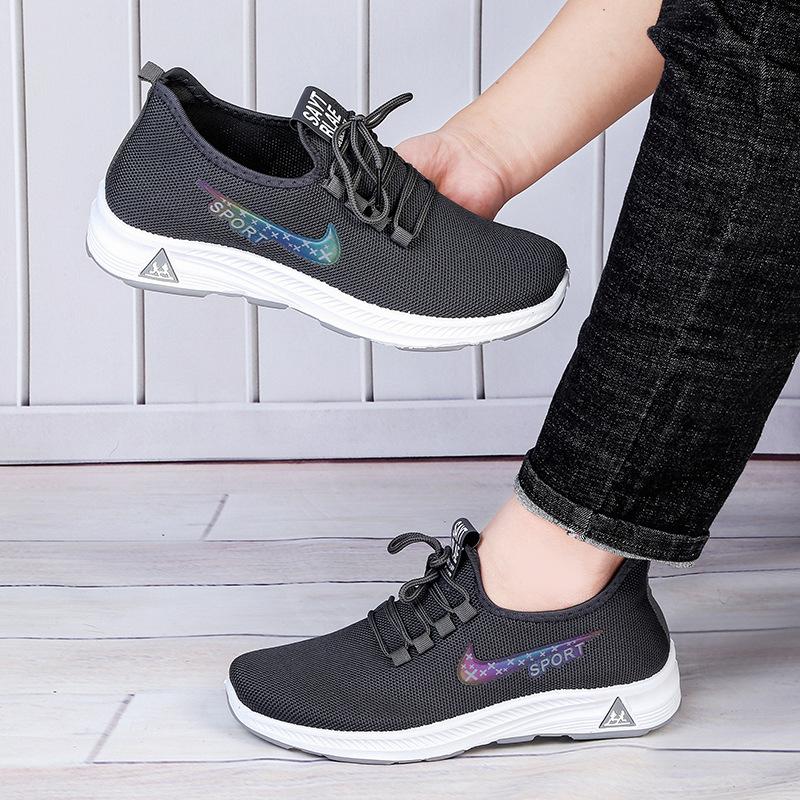 

Новая обувь для ходьбы мужская пара дышащая с мягкой подошвой повседневная спортивная обувь мужская тканевая обувь 44 серый