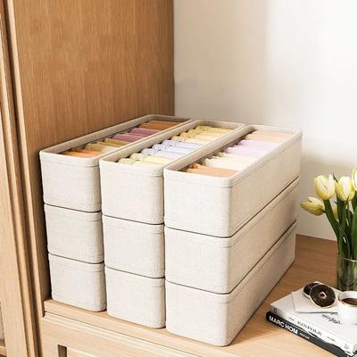 1/2/4 pièces Boîtes de rangement pour vêtements à fentes multifonctionnelles Pliables Empilables Boîte de rangement pour sous-vêtements et chaussettes Organisateur de garde-robe pour la maison