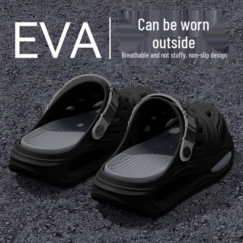 Herren Trendige 2025 Dicksohlige, Abriebfeste, Rutschfeste, Geruchsfreie Zwei-Wege Clogsandalen