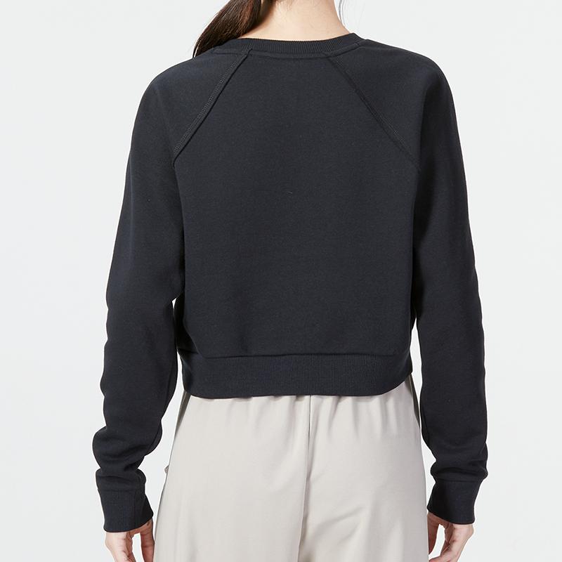 Under Armour Logo Print Crew Neck Long Sleeve Sweatshirt Women Sweatshirt Black 1373600-001