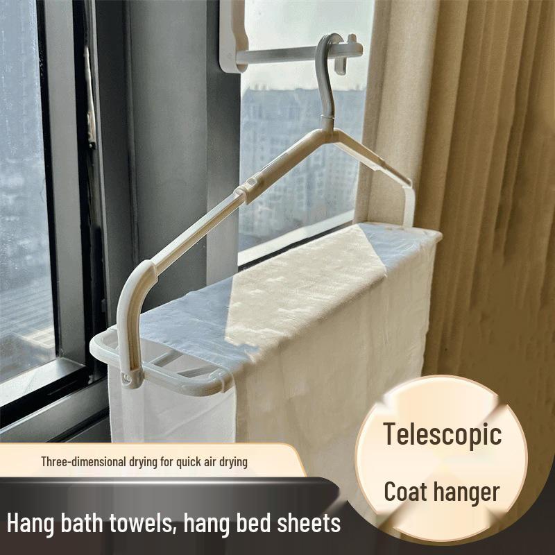 Foldable Retractable Multi-layer Clothes Drying Rack for Indoor & Outdoor Use