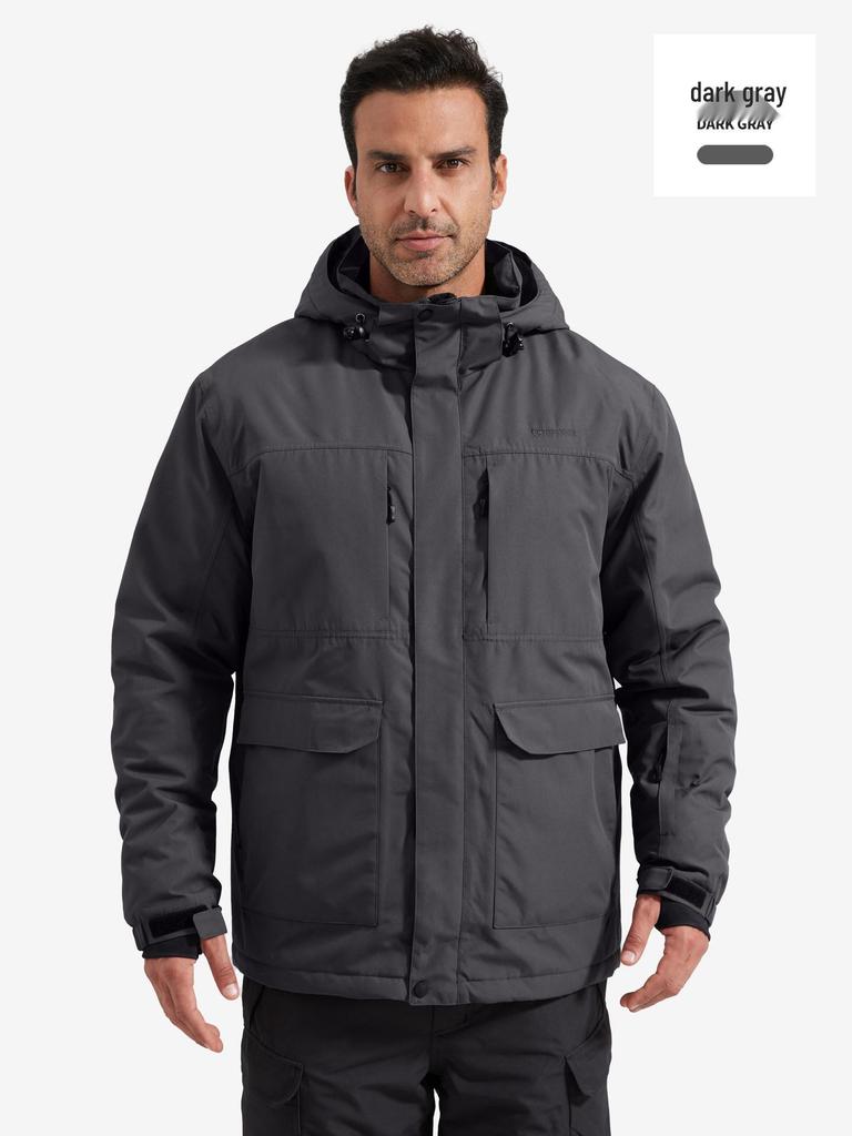 Men's Free Soldier Waterproof Breathable Ski Suit: Seam-Sealed, Professional Cotton Jacket for Outdoor Snowboarding and Skiing