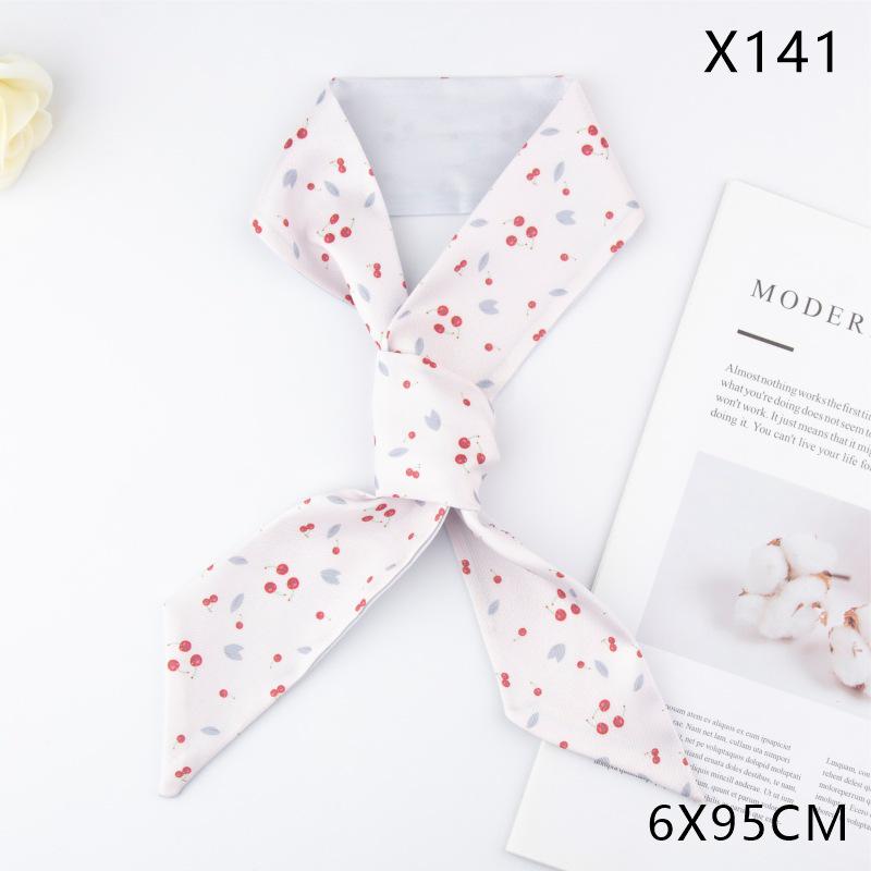 Versatile Vintage Silk Scarf: Hair Tie, Headband, Bag Accessory