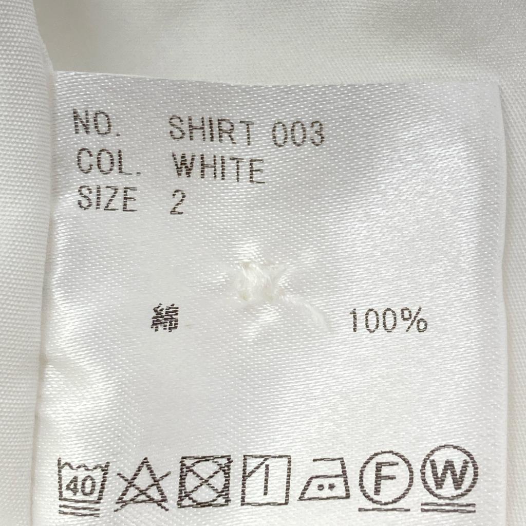 HEUGN SHIRT003 White Rob Cotton Poplin Band Collar Shirt Tops 2 whiteUsed