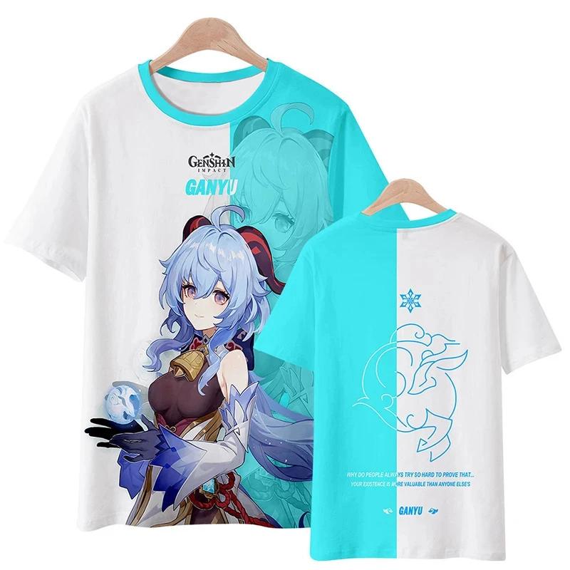 T-Shirts Spiel Genshin Impact 3D-Druck Streetwear Herren Damen Casual Fashion Übergroßes Kurzarm-T-Shirt Kinder-T-Shirts Tops Kleidung