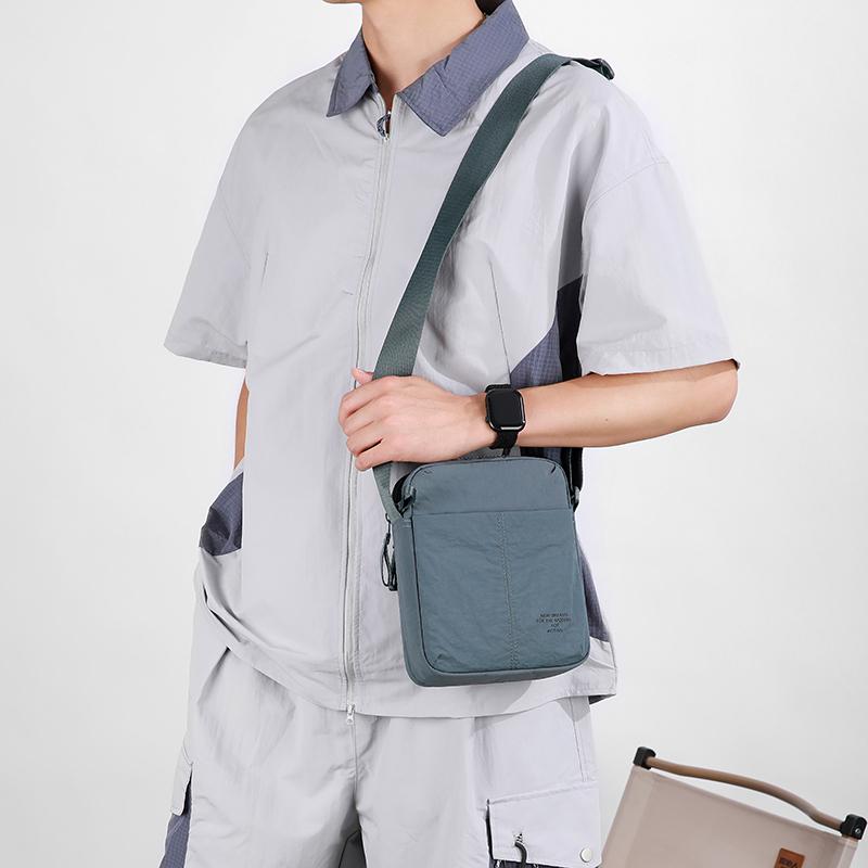 Men's Nylon Crossbody Bag Lightweight Water Resistant Shoulder Sling Messenger Travel Bag