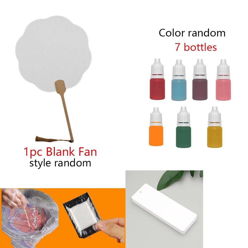 Fashion Ornament Paint Fan Makers Art Decor Hand-painted Handmade Fan Making Fan DIY Material Package