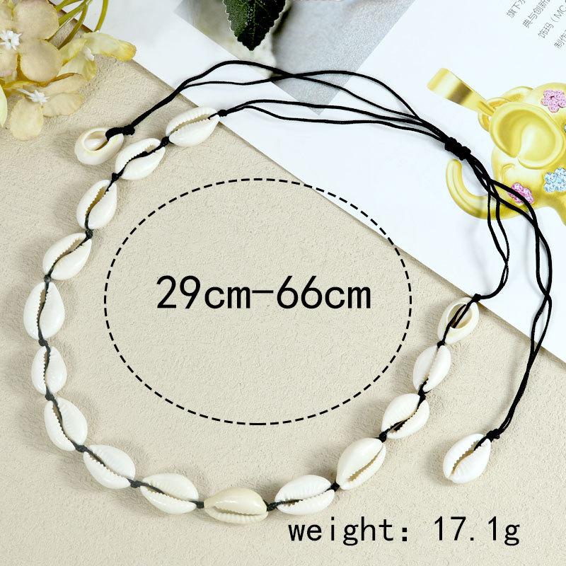 Boho Cowrie Shell Necklace Bracelet Set, Ocean Beach Hawaii Jewelry for Women