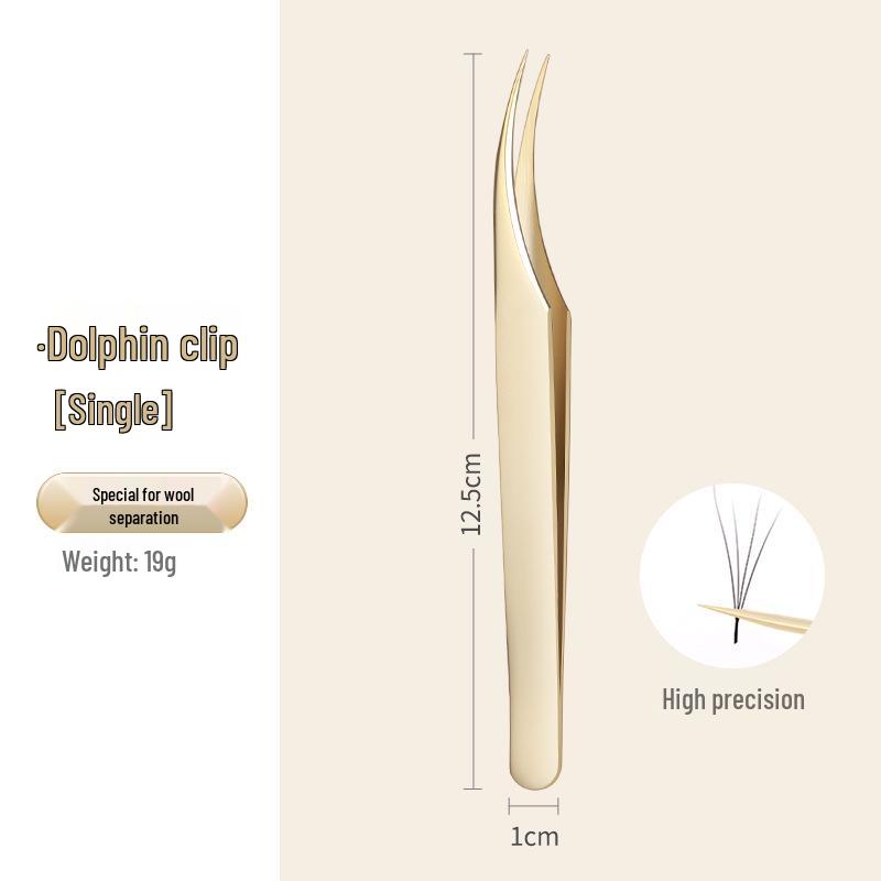 Goldfeder Falsche Wimpern Pinzetten Set - Grafting & Curling Beauty Tools