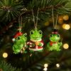 Hängender Anhänger für Schlafzimmerdeko Faux-Kristall-Frosch Adventskalender 2026, 24 Tage Countdown bis Weihnachten mit kleinen dekorativen Anhängern Beutel Tier