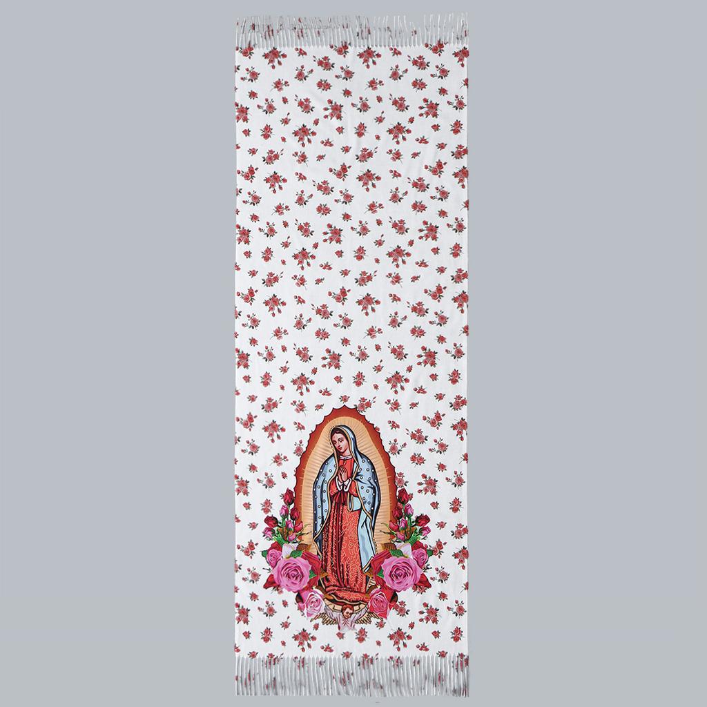 Custom Catholic Virgin Mary Tassel Scarf Women Soft Quality Cashmere Shawl Wrap Warm Throw Blanket Prayer Shawl