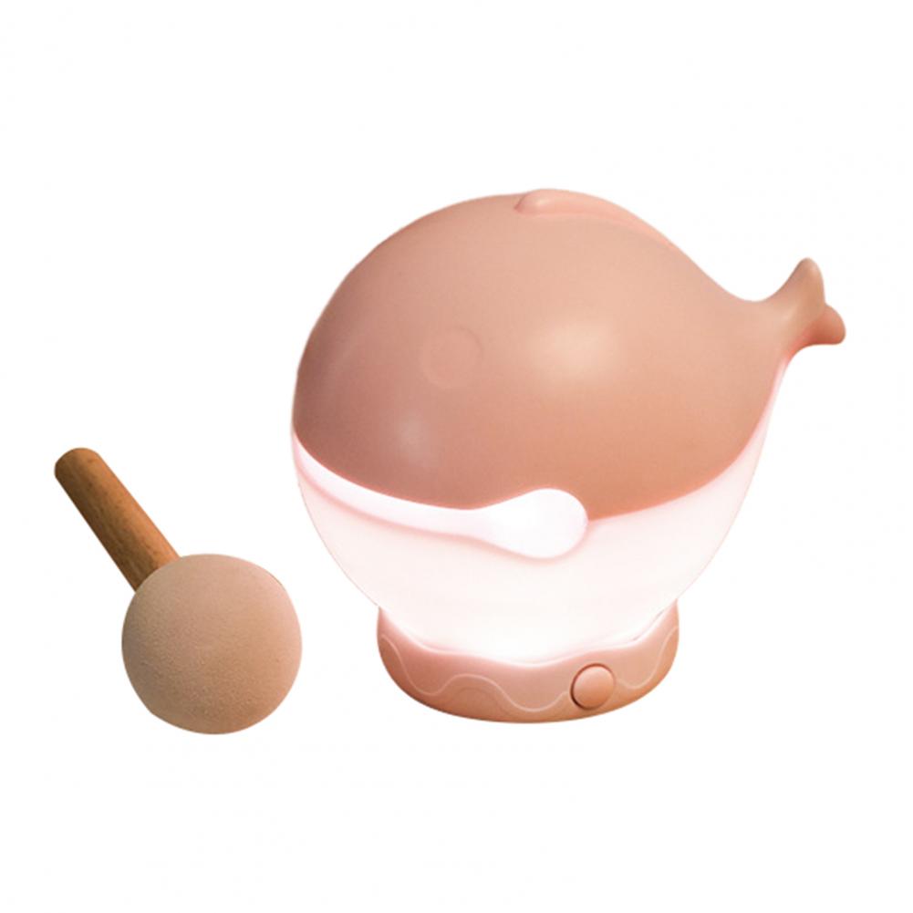 Wooden Fish Night Light Cute LED Lamp Nursery Nightlight for Kids Rechargeable Bedside Touch Lamp Fun Stress-Relieving Toy