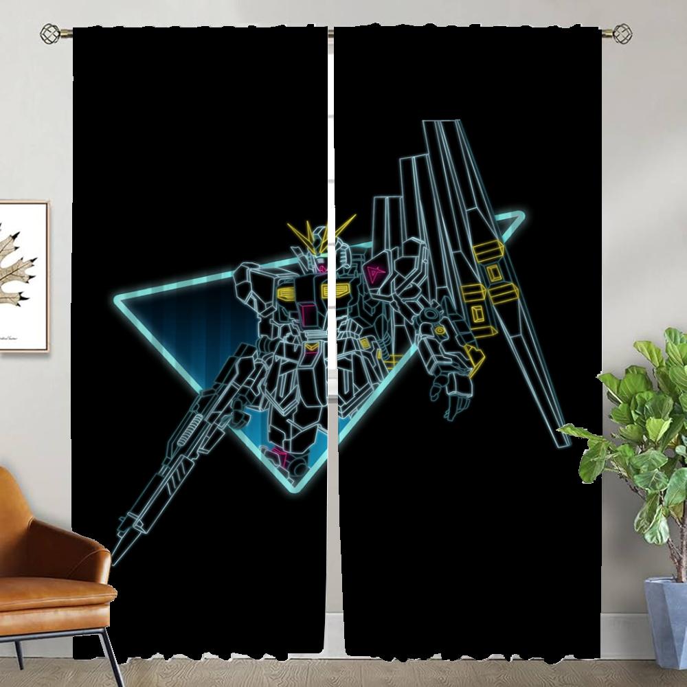 Blackout Curtain for Room 2 Panel Gundams Modern Living Room Curtains Home Interior Curtains Shades Partition Tulle for Bedroom