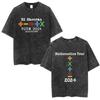 Ed Sheeran European Tour 2025 Vintage Washed T Shirts Mens Women Clothing Cotton Casual Short Sleeve Tshirt Fashion Tee Shirts