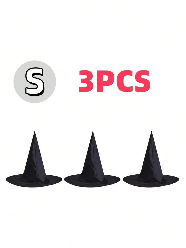 12PCS Halloween Party Decoration Hats Suitable For Both Men And Women Black Wizard Hats Halloween Party Costumes Accessories