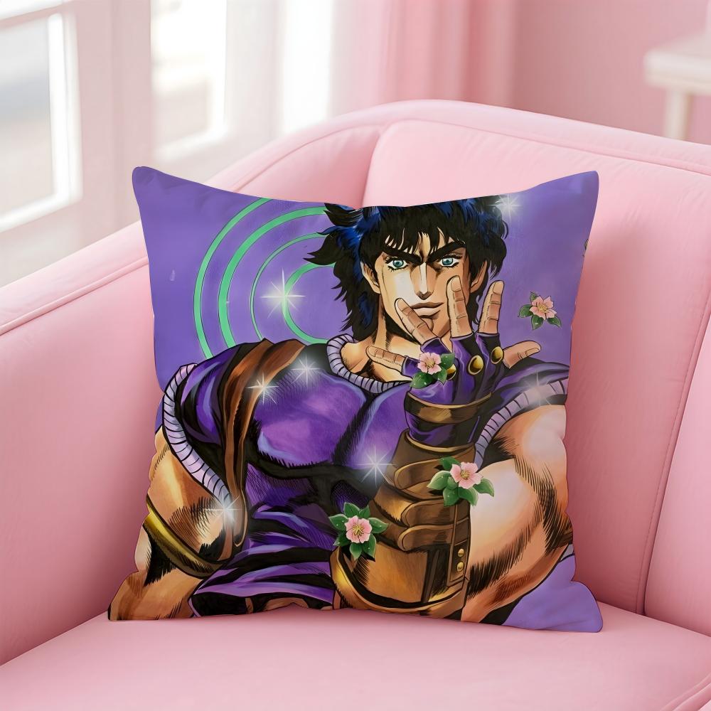 JJoJos Bizarre Adventure Cushion Cover Pillow Case Soft Friendly Fabric  Concealed Zipper
