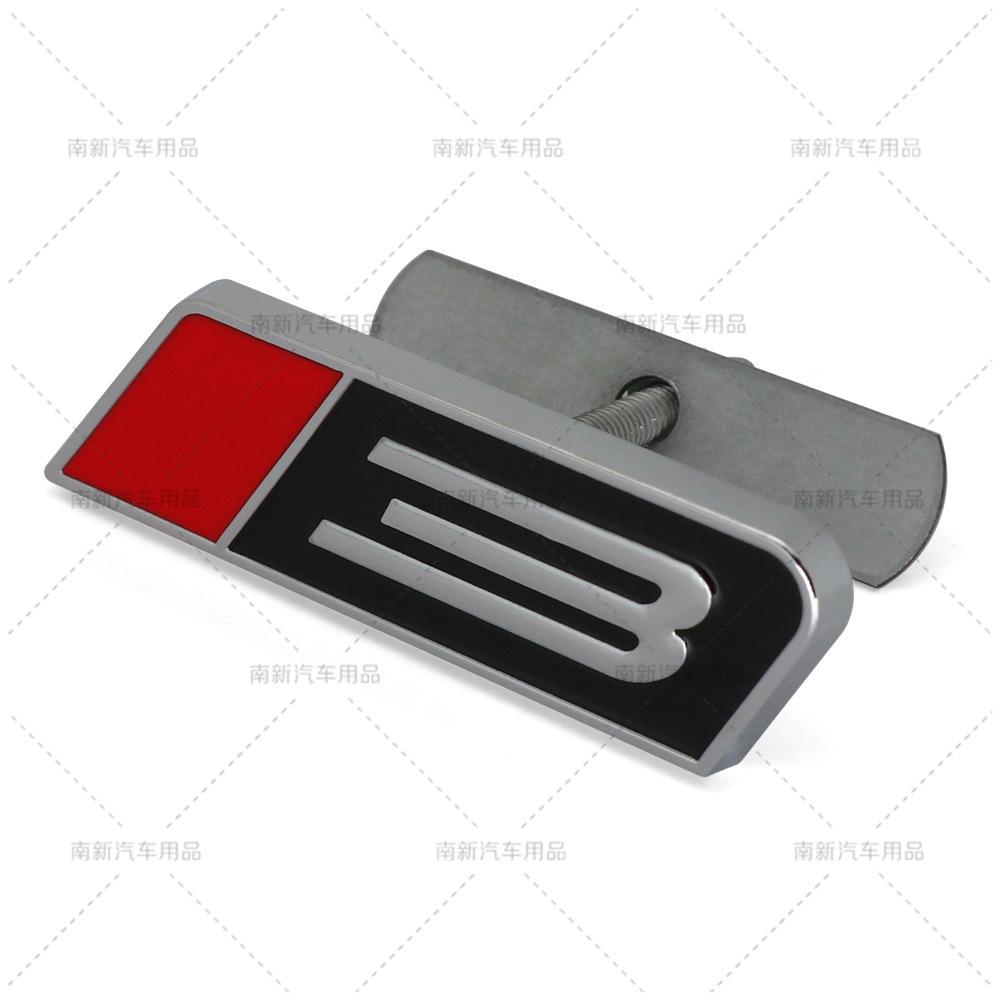3D Metal 3 Bar Grille Emblem Fit Ford Mustang ROUSH Front Bumper Grille Sport Modification Badge серебряный