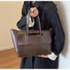 2025 Large Capacity Women's Stone Texture Retro Tote - Trendy Korean Style Handbag