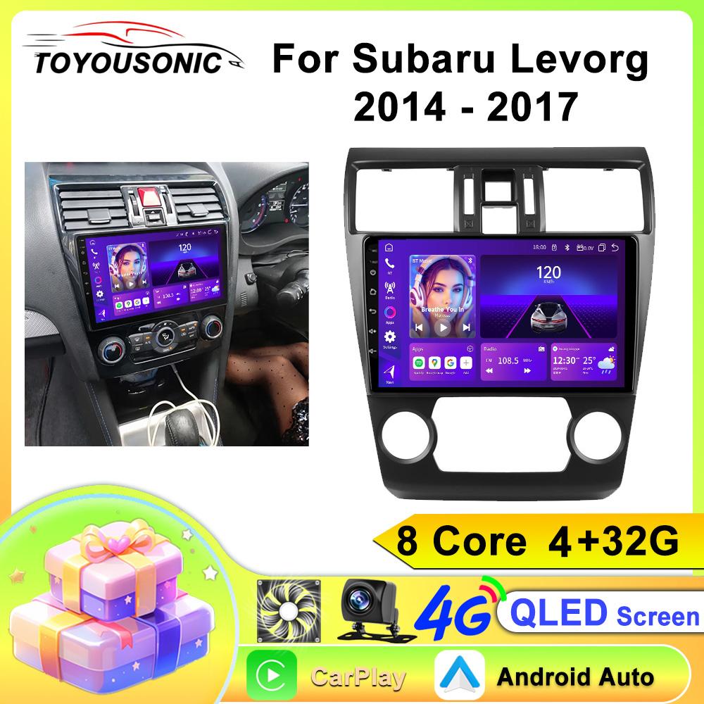 TOYOUSONIC 2 Din Android13 For Subaru Levorg 2014 - 2017 Car Radio Multimedia Player GPS Navigation Autoradio Carplay Head Unit