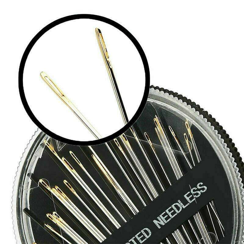 100Pcs Needlebox Box Sets Home Sewing Kit Needles Thread Scissors Set Box Portable Necessary Needles