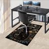 1pc. Elegant Black Cat with Floral Frame Rug - Perfect for Home Decor, Office Carpet, Chair Cover, Outdoor Mat, and Gift Idea