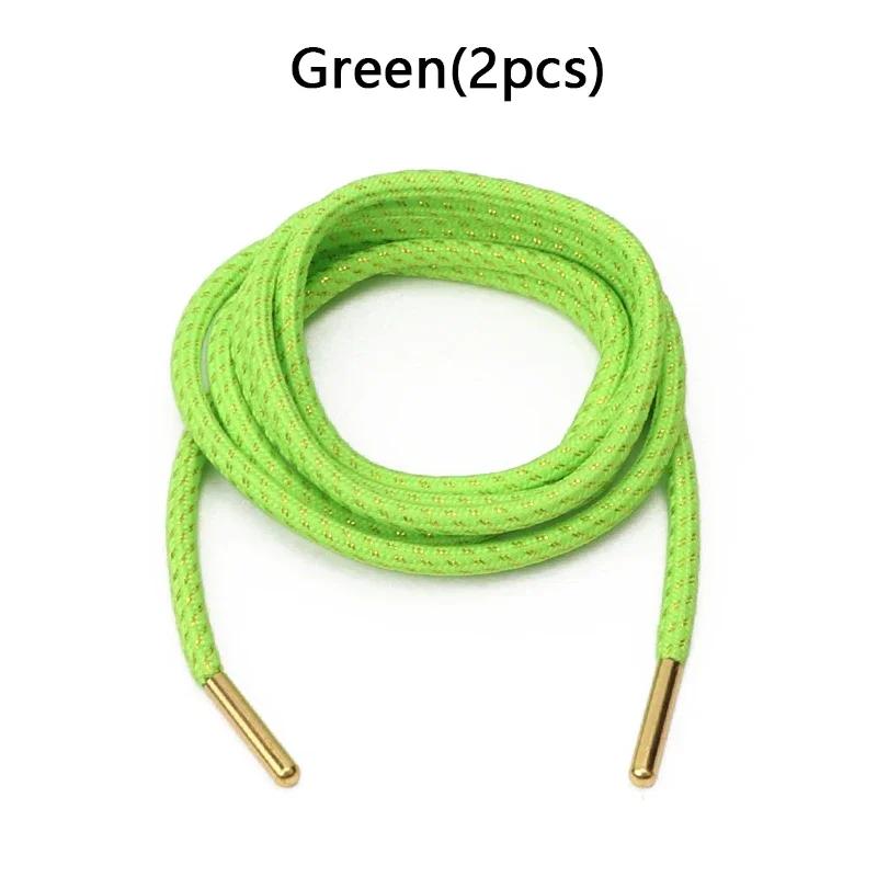 1 Pair Round Shoelaces Precision Weaving Sport Shoe Laces Metal Lace Head Wear-resistant and Non-slip Man Woman Shoe Accessories