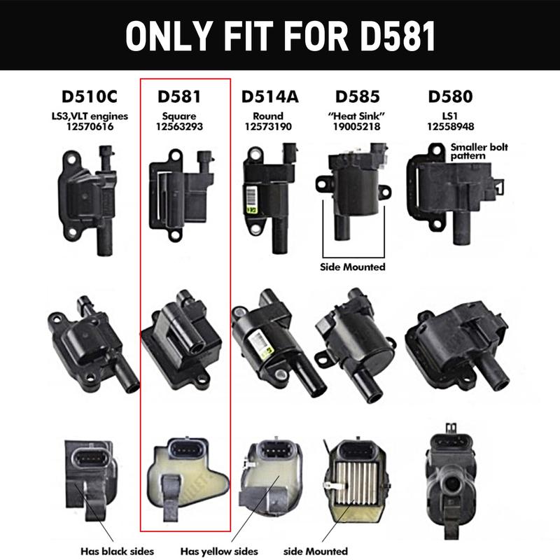 For LS D581 12558693 Square Coil Bracket Set, for Chevrolet 4.8L 5.3L 5.7L 6.0L 6.2L 7.0L V8