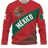 Mexico Eagle flag 3D Print Men Long Sleeve T Shirt Fashion Comfortable  T-shirt Casual O-neck Pullover Autumn Loose Men's Tops