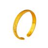 Women's Diamond-Studded Gold Bangle with Tree Pattern - Elegant and Unique Open Circle Bracelet