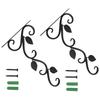 2Pcs European Style WallMounted Iron Hanger Hook for Flower Pots Garden Decoration Ornament