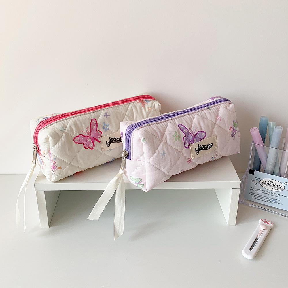 Large Capacity Korean Style Pencil Case Butterfly Ins Pencil Pouch  Stationery Holder