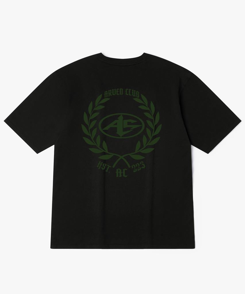 Aleubenkeulleob Laurel Symbol Back Print Short Sleeve T-Shirt