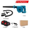 2 In 1 Household Vacuum Cleanner Blowing & Suction Leaf Blower Dust Collector Cordless Portable Electric Air Blower