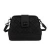 Tung Industri Broderi Skalväska Dam Ny Premium Texturerad Broderitråd Enfärgad Axelväska Crossbody