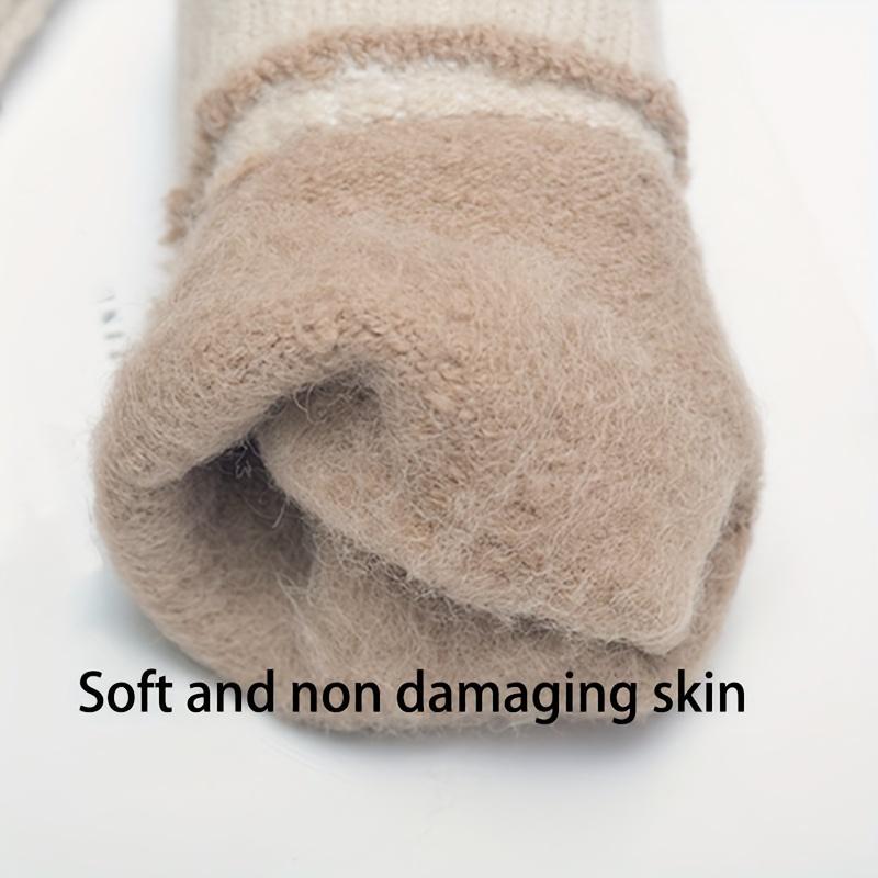 Women's Touch Screen Gloves Thickened Knitting Driver's Gloves Breathable Bicycle Gloves Unisex Winter Gloves Anti Slip Outdoor Sports