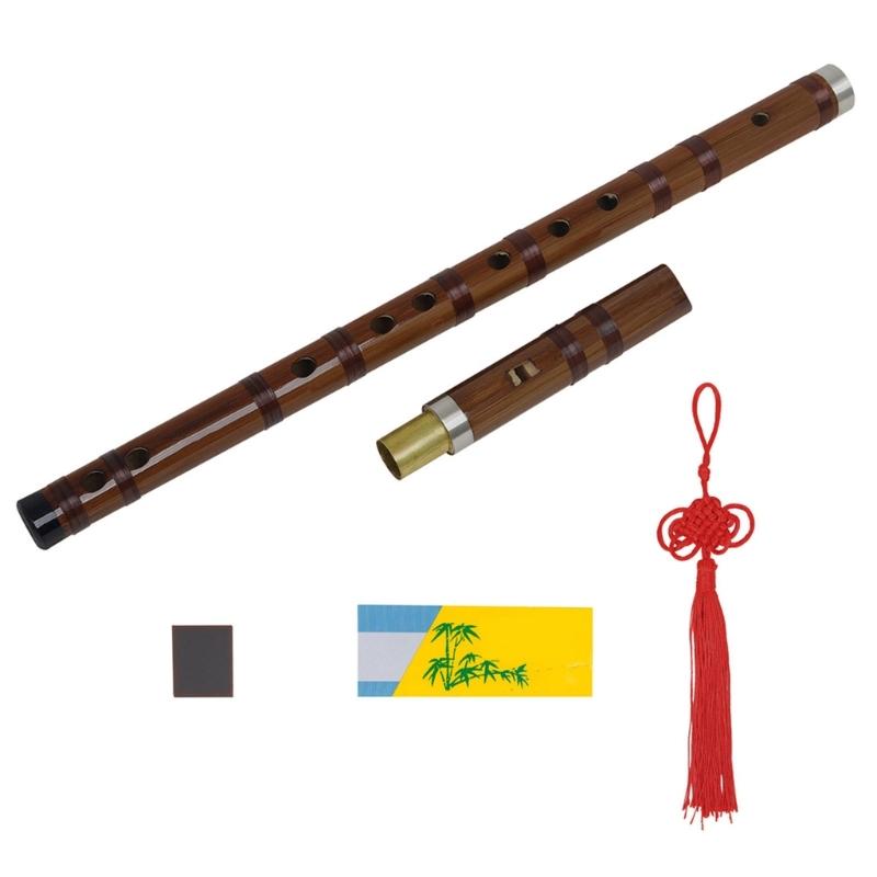 Flauta Chinesa de Bambu Destacável Instrumento de Sopro Madeira Flauta Chinesa Flauta Portátil Instrumentos Musicais de Sopro Duradouro