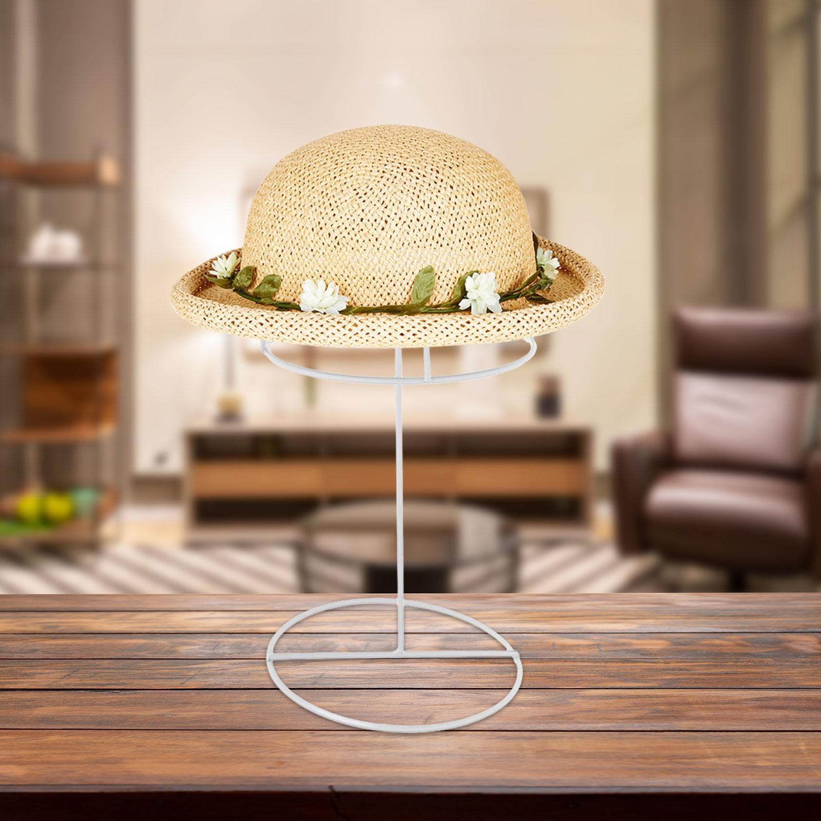 Элегантный металлический органайзер для шляп для решения проблемы хранения в гардеробе White L